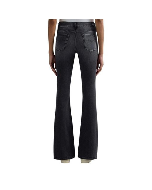 Replay Black Cotton Relaxed Fit Jeans