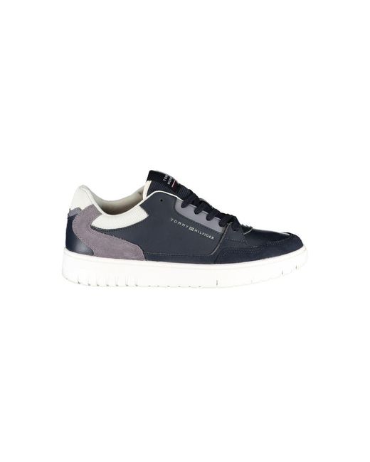 Tommy Hilfiger Blue Contrast Lace-Up Sneakers for men