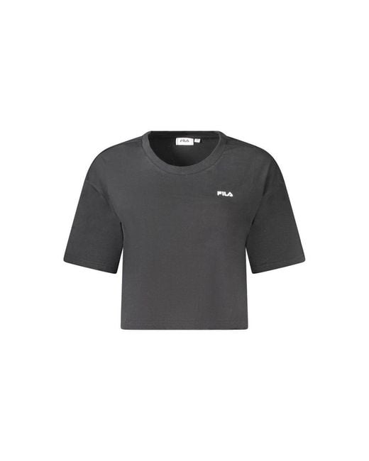Fila Black Crop Top Short Sleeves