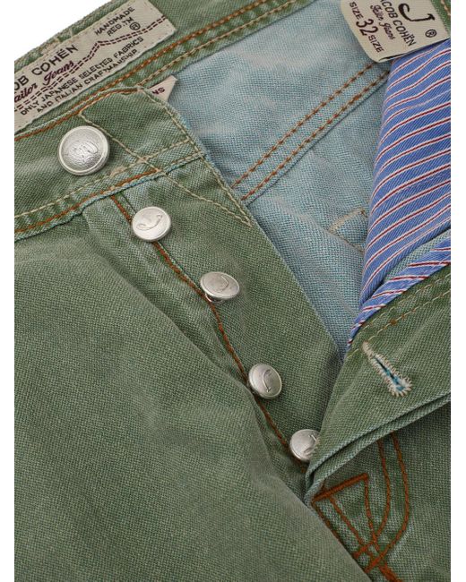 Jacob Cohen Green Elegant Washed Regular Fit Jeans for men