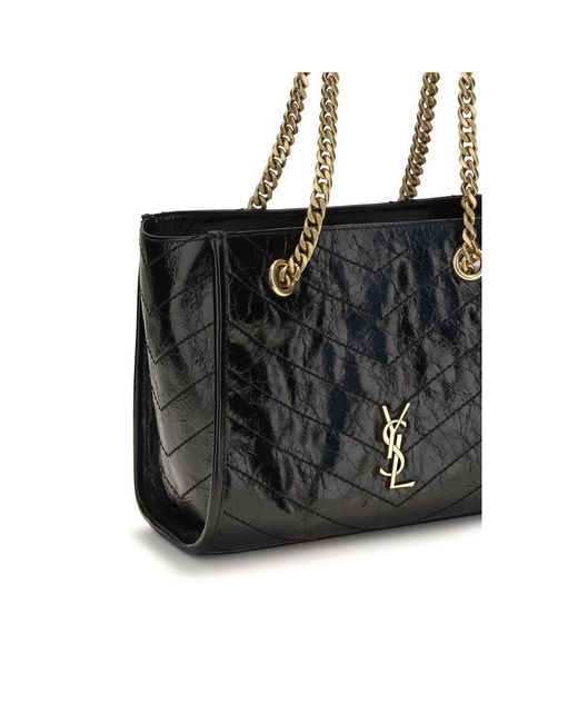 Saint Laurent Black Calf Leather Bos Taurus Shoulder Bag