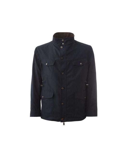 Lardini Blue Wool Jacket for men