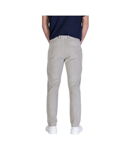 Borghese Blue Gray Cotton Casual Pants for men