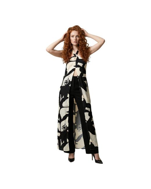Replay Black Viscose Long Dress