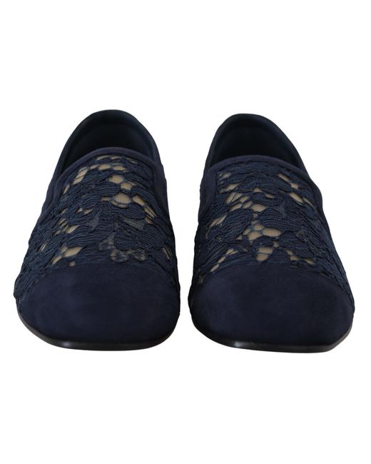 Dolce & Gabbana Blue Elegant Loafers Flats
