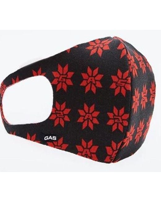 Gas Red Black Cotton Facemask for men