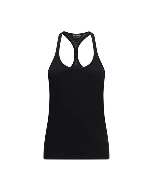 Tom Ford Black Silk Tank Tops