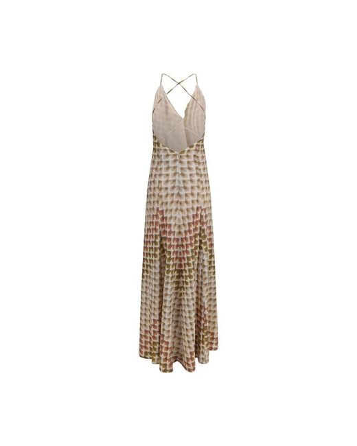 Missoni Natural Multicolor Viscose Long Dress