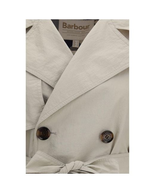 Barbour Natural Beige Polyamide Trench Coat