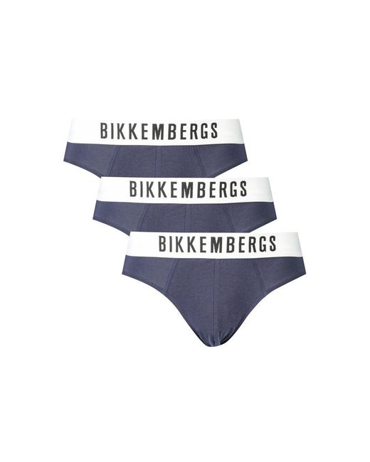 Bikkembergs Blue Cotton Underwear for men