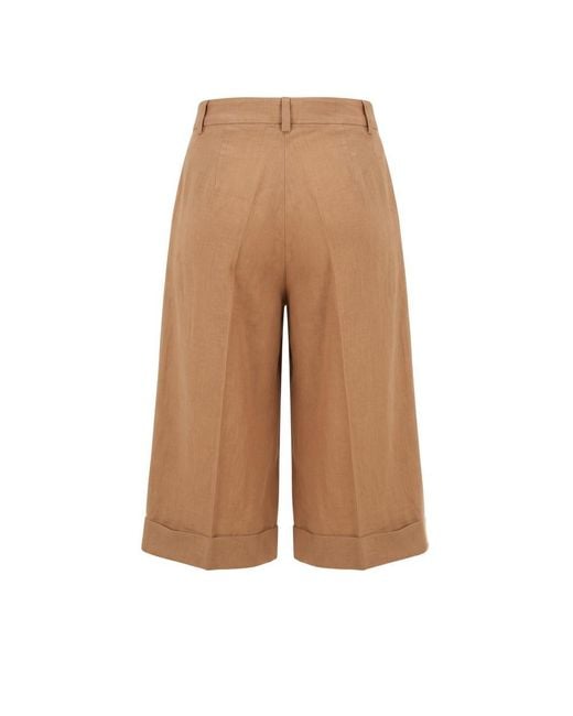 Trussardi Natural Beige Viscose Shorts