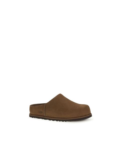 Ugg Brown Calf Leather Bos Taurus Mules for men