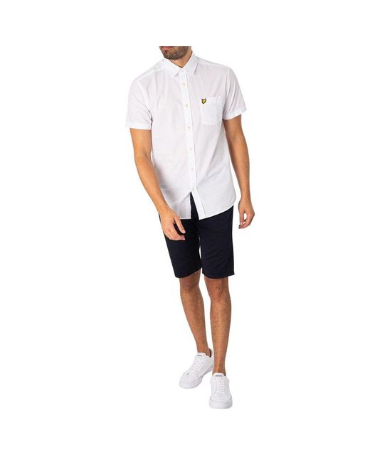 Lyle & Scott Blue Cotton Short for men