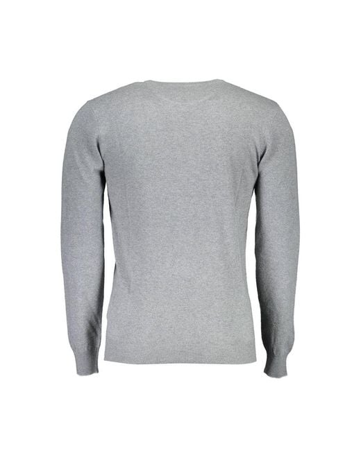 U.S. POLO ASSN. Gray Elegant Slim Fit Crew Neck Sweater for men
