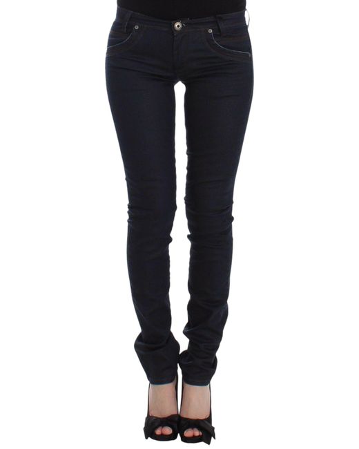 Ermanno Scervino Blue Chic Dark Slim Jeans For Elegant Style