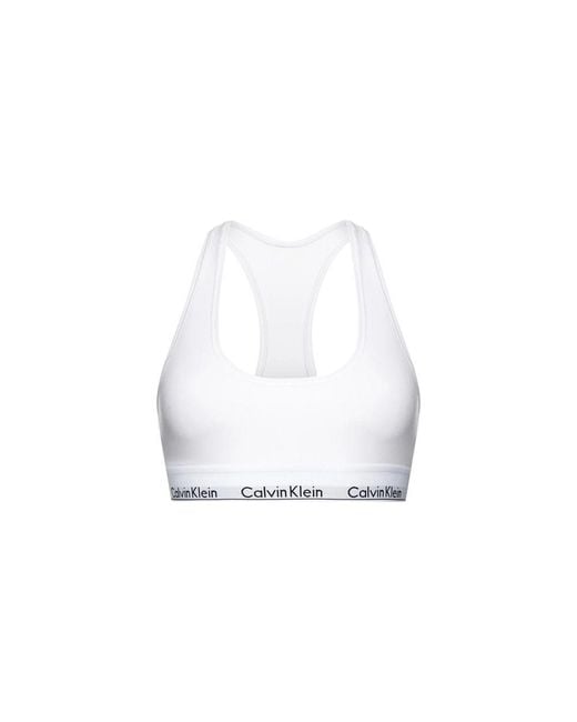 Calvin Klein White Cotton Bra