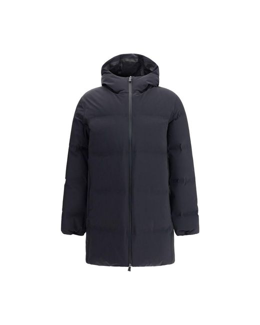 Herno Blue Hooded Down Jacket for men
