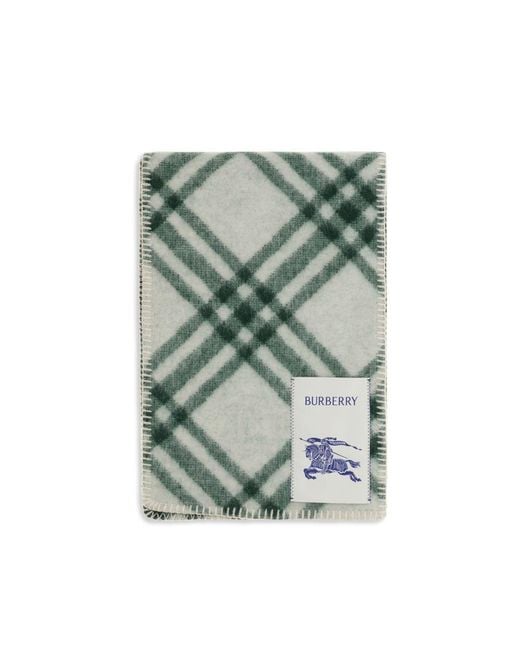 Burberry Green Bicolor Wool Oves Aries Scarf for men