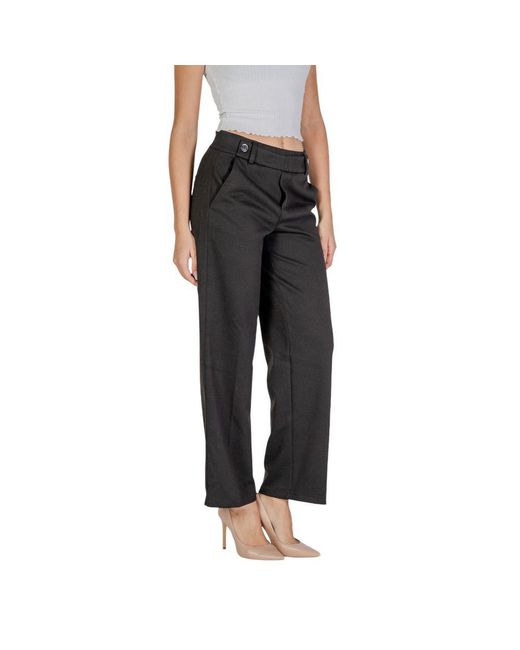 Street One Black Polyester Casual Pants