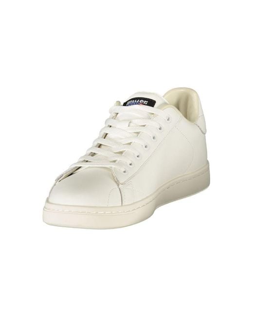 Blauer White Polyurethane Men's Sneaker for men