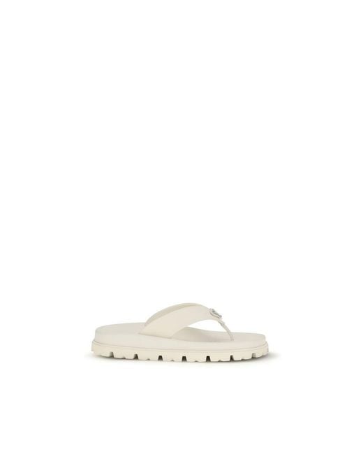 Prada White Rubber Flip