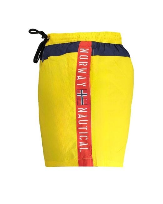 Norway 1963 Yellow Polyester Swimwear for men