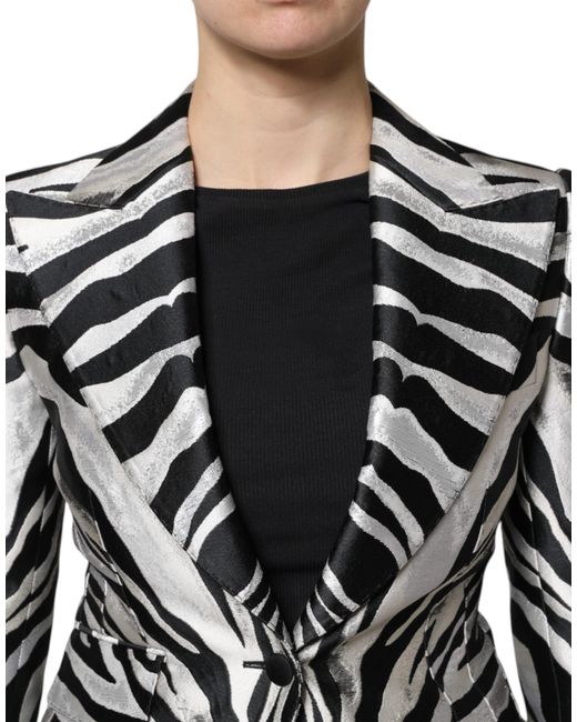 Dolce & Gabbana Black Polyester Blazer Jacket
