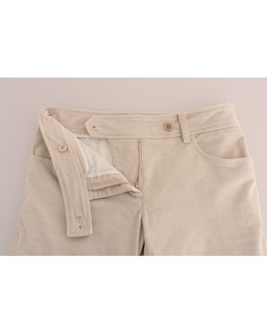 Ermanno Scervino White Slim Jeans Corduroy Skinny Pants