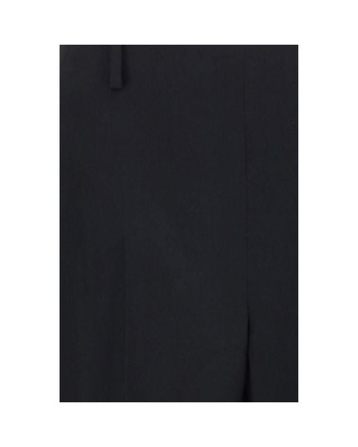 Khaite Blue Black Polyester Casual Pants