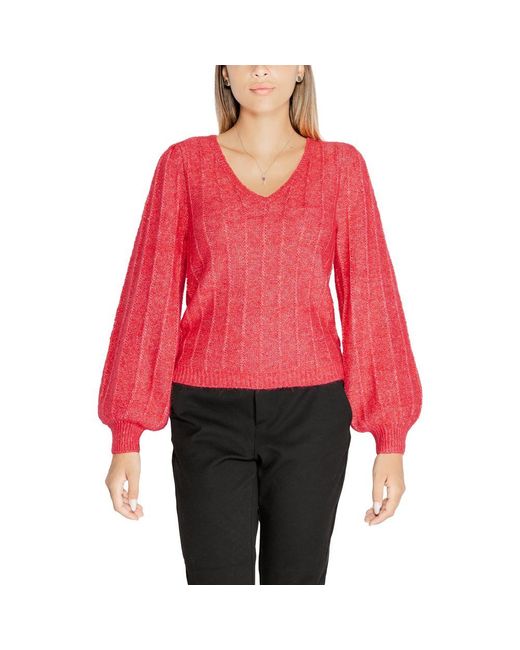 Guess Red Pink Polyester Sweater