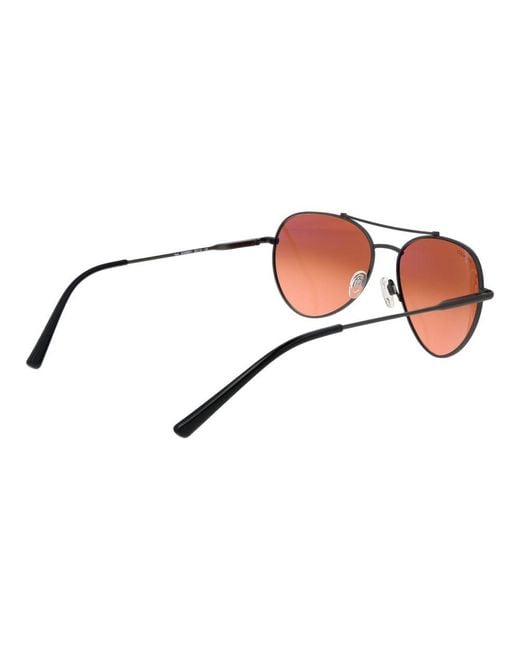 Serengeti Brown Black Metal Sunglasses
