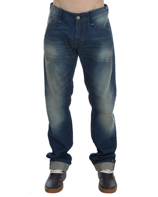 Acht Denim Cotton Stretch Baggy Fit Jeans Blue Sig30490 for men