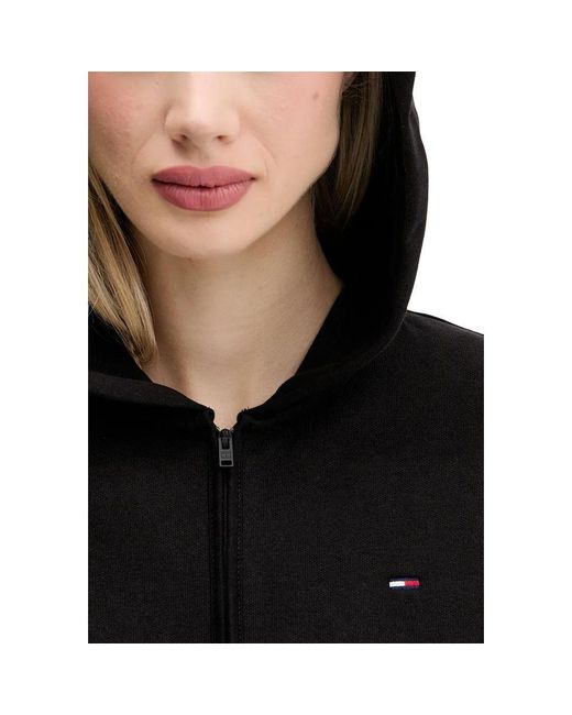Tommy Hilfiger Black Recycled Cotton Hoodie