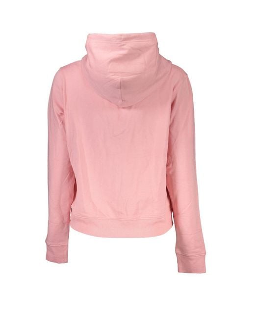 Tommy Hilfiger Pink Elegant Fleece-Lined Hooded Sweatshirt