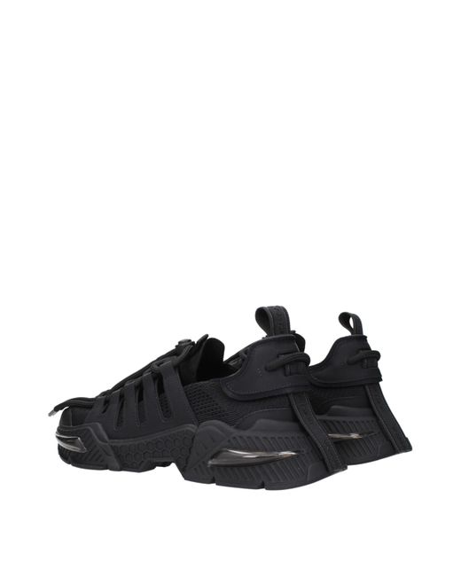 Dolce & Gabbana Black Fabric Athletic Sneakers for men