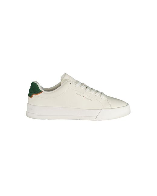 Tommy Hilfiger Multicolor White Polyurethane Men's Sneaker for men
