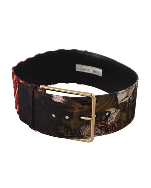 Dolce & Gabbana Black Engraved Logo Leather Belt
