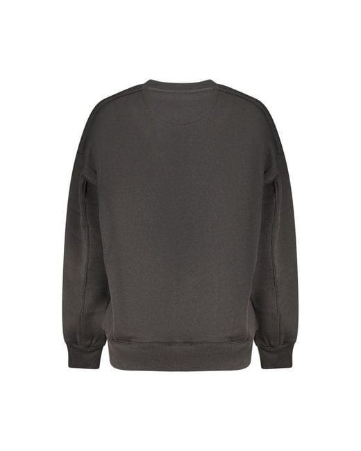 Guess Gray Black Cotton Sweatshirt