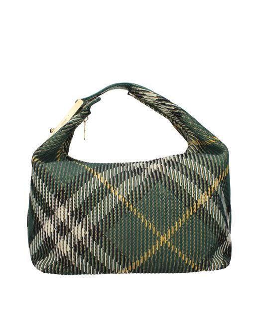 Burberry Green Fabric Handbag