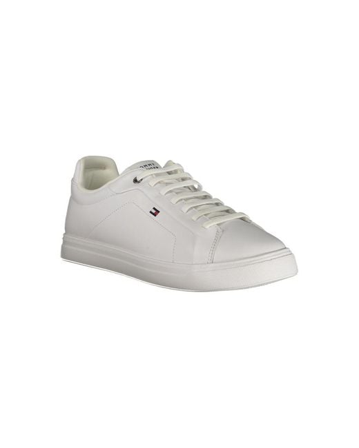 Tommy Hilfiger White Polyester Sneaker for men