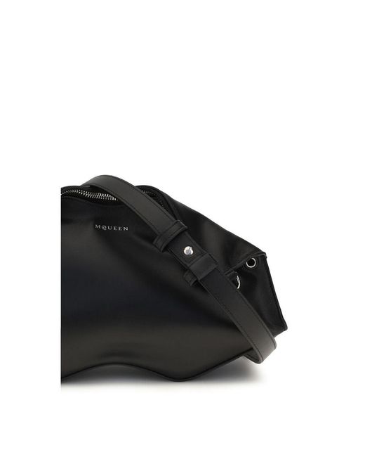 McQueen Black Calf Leather Bos Taurus Clutch Bag
