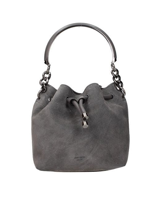 Jimmy Choo Gray Leather Handbag