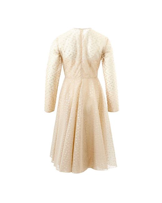Lardini Natural Beige Cotton Cocktail Dress
