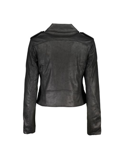Desigual Black Sleek Long Sleeve Sports Jacket With Contrast Details