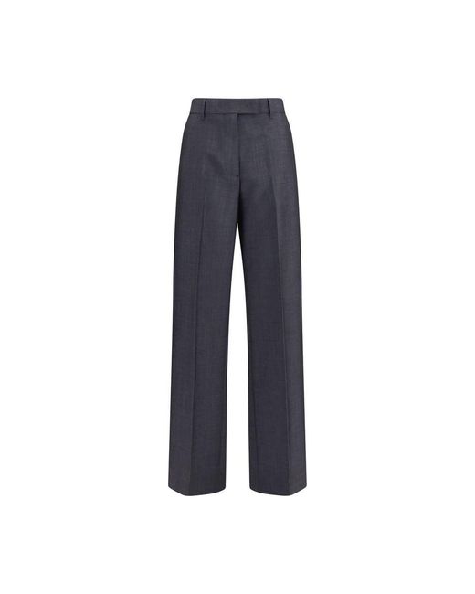 Miu Miu Blue Gray Wool Oves Aries Dress Pants