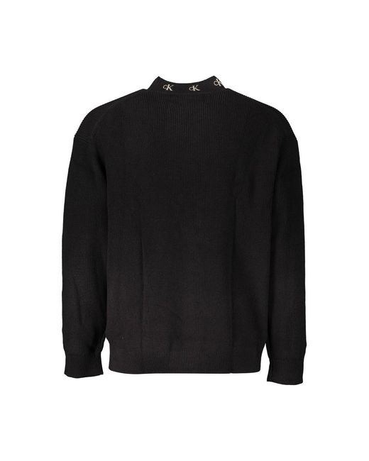Calvin Klein Black Cotton Men Sweater for men