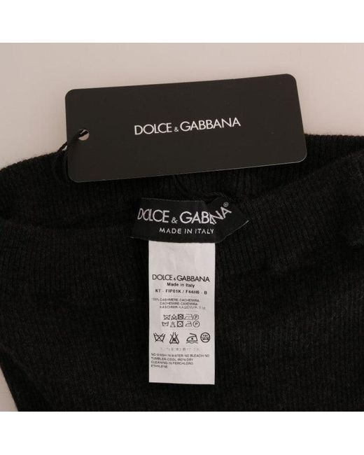Dolce & Gabbana Black Elegant Cashmere High Waist Pants