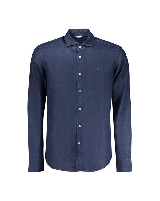 North Sails Blue Cotton Men's Shirt for men