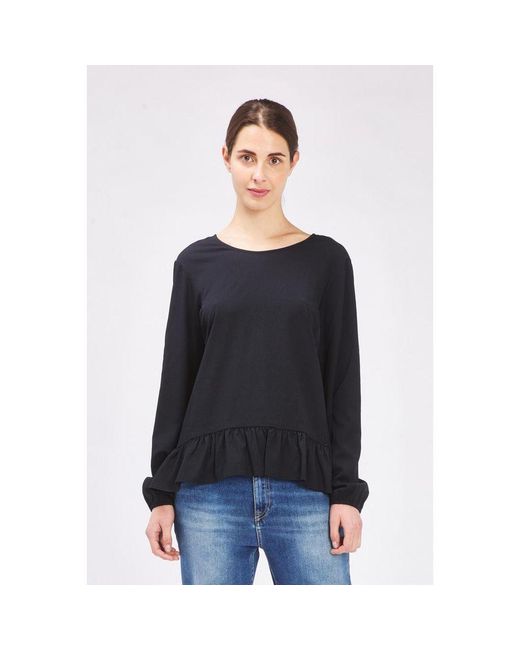 Gas Black Polyester Long Sleeve T