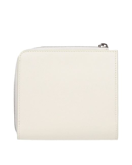 Jil Sander Natural White Leather Wallet